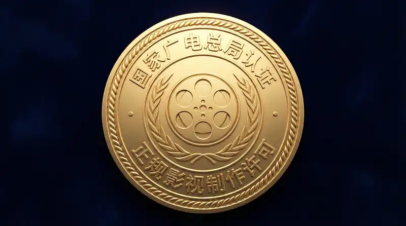 天美传媒获得国家广电总局颁发的正规影视制作许可认证金色徽章