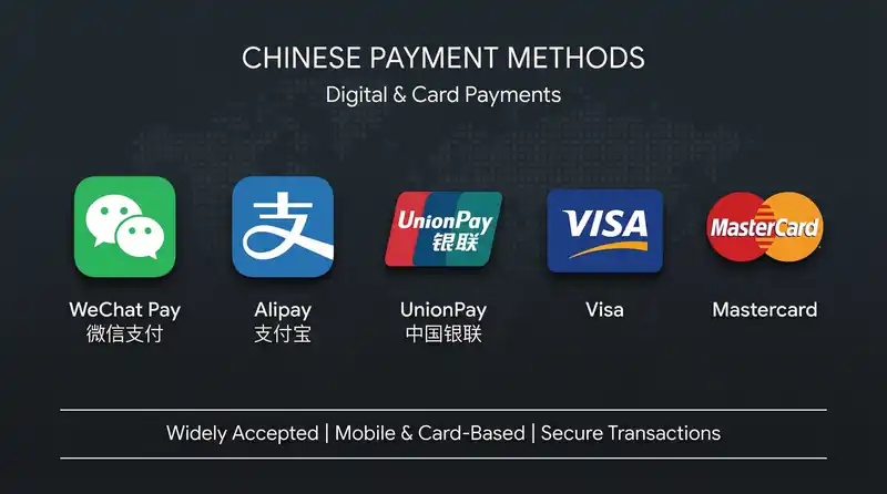 天美传媒支持的支付方式包括微信支付、支付宝、银联、信用卡和借记卡